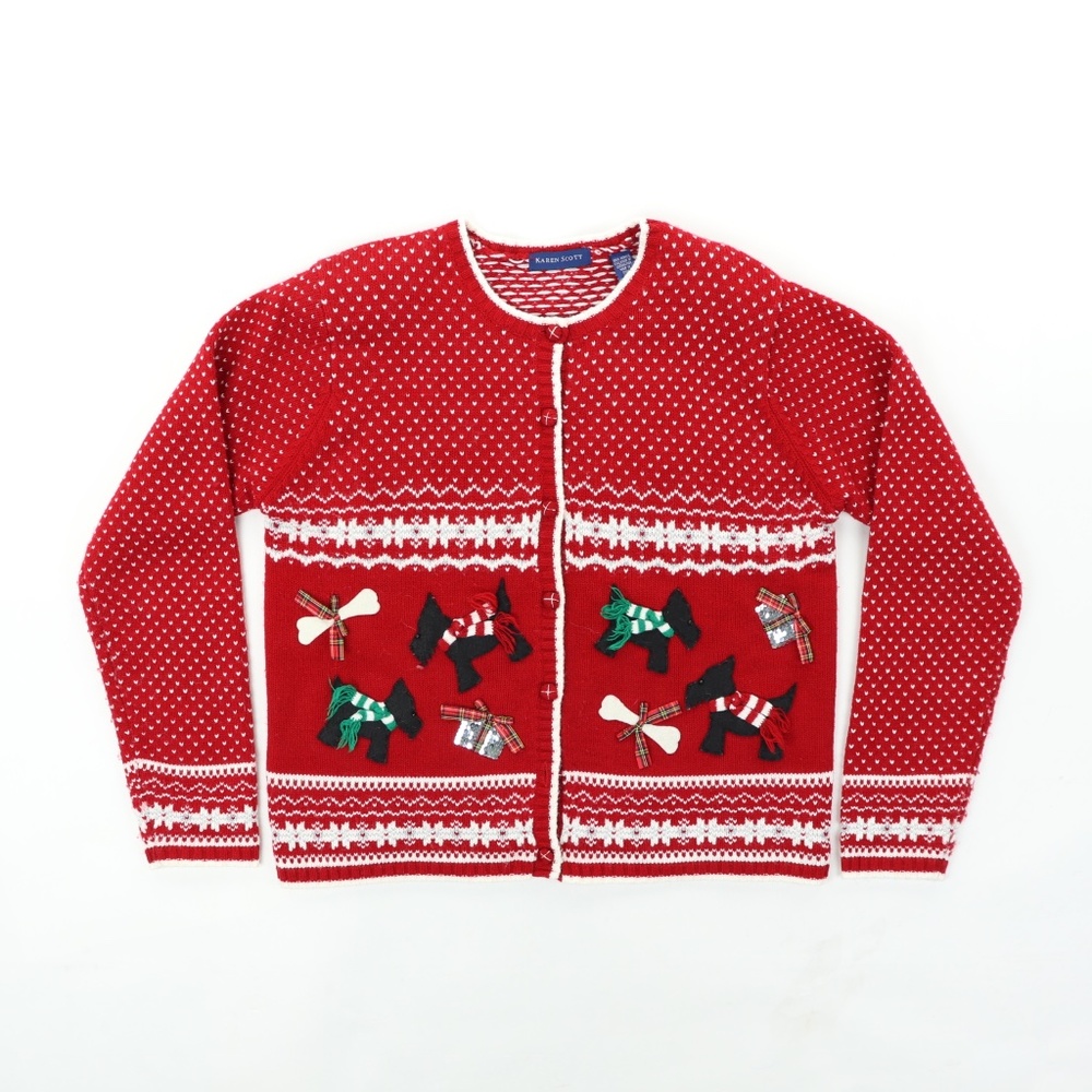 Karen Scott  Scottie Dog Ugly Christmas Sweater